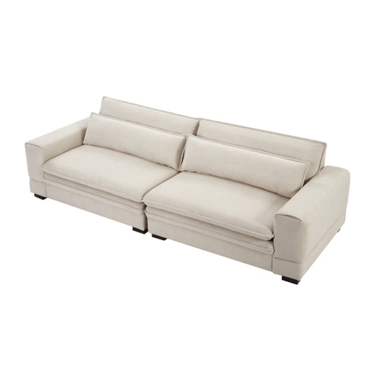 Medieval Sofa Sofa Modern Fabric Sofa for Living Room, Bedroom, Apartment, Home Office Beige