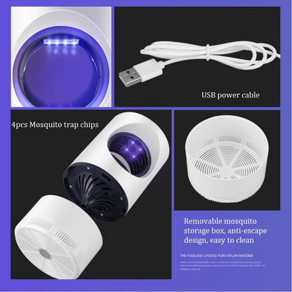 UV Photocatalytic Mosquito Trap - Silent, Radiation-Free Insect Killer for Safe Use Around Babies and Pregnant Women